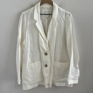 Madewell Linen Dorset Blazer Off White Longline Linen Blazer Jacket XL